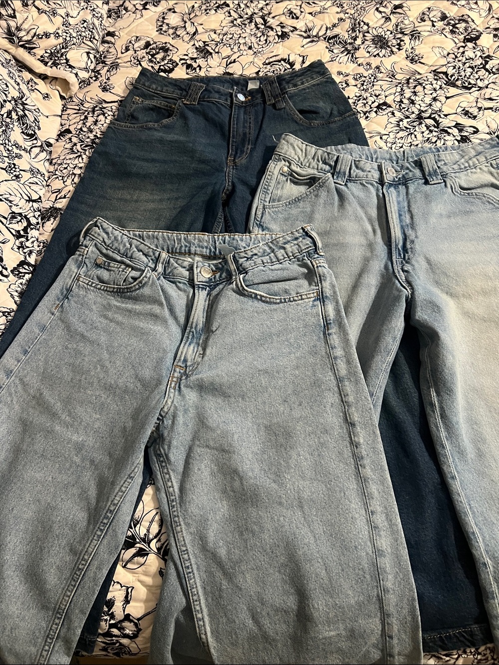 Boys Light & Dark Blue Denim Jeans Trio - Classic Casual Styles